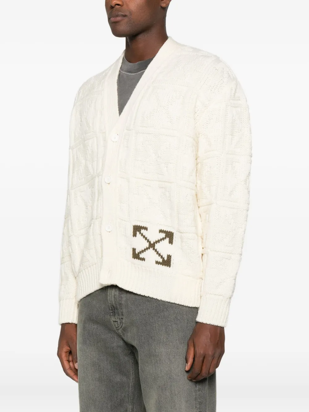 Off-White Vest met Arrows-patroon Beige