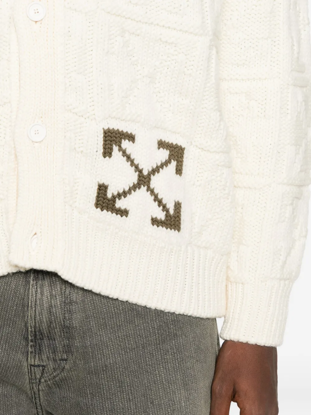 Off-White Vest met Arrows-patroon Beige