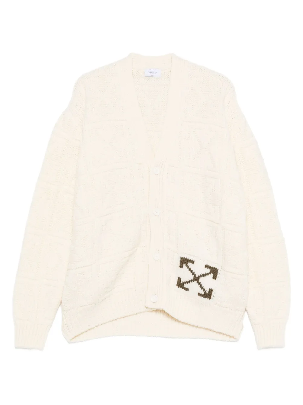 Off-White cardigan à motif Arrows | tons neutres | Image 1