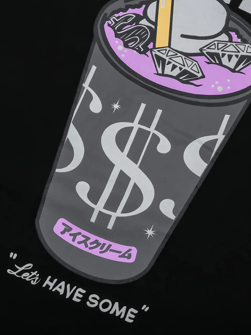 Icecream Logo-print T-shirt In Black