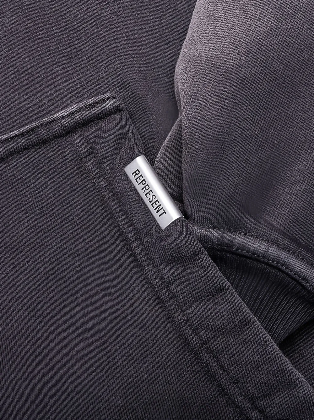 Represent Logo-print Hoodie In Gray