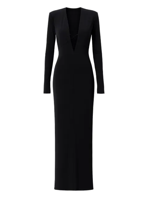 Amazuìn Lara plunge long-sleeve dress