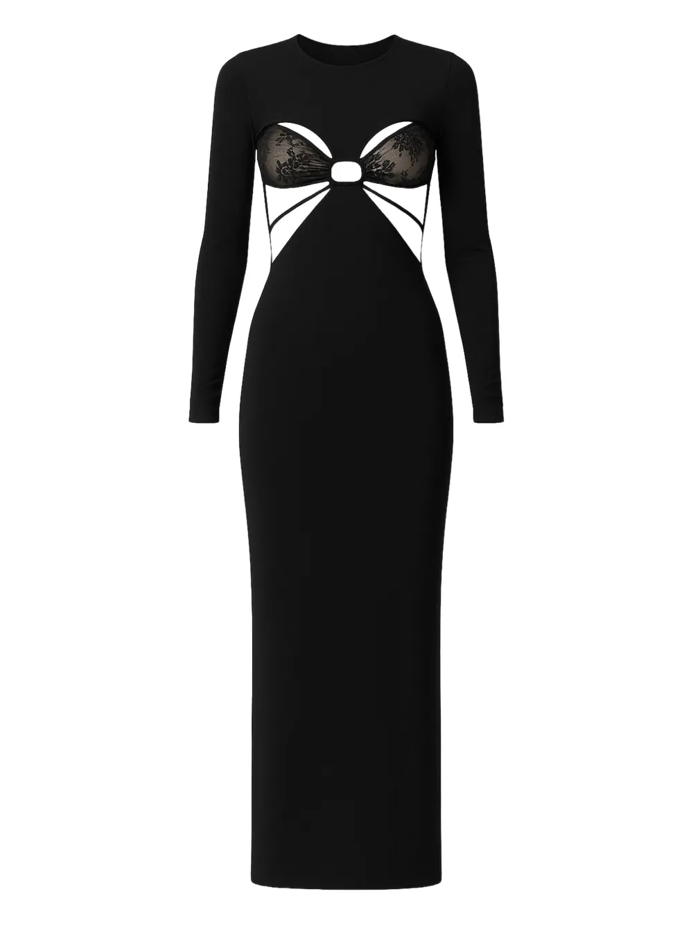 Amazuìn Dhemi Lace Cutout Dress In Black