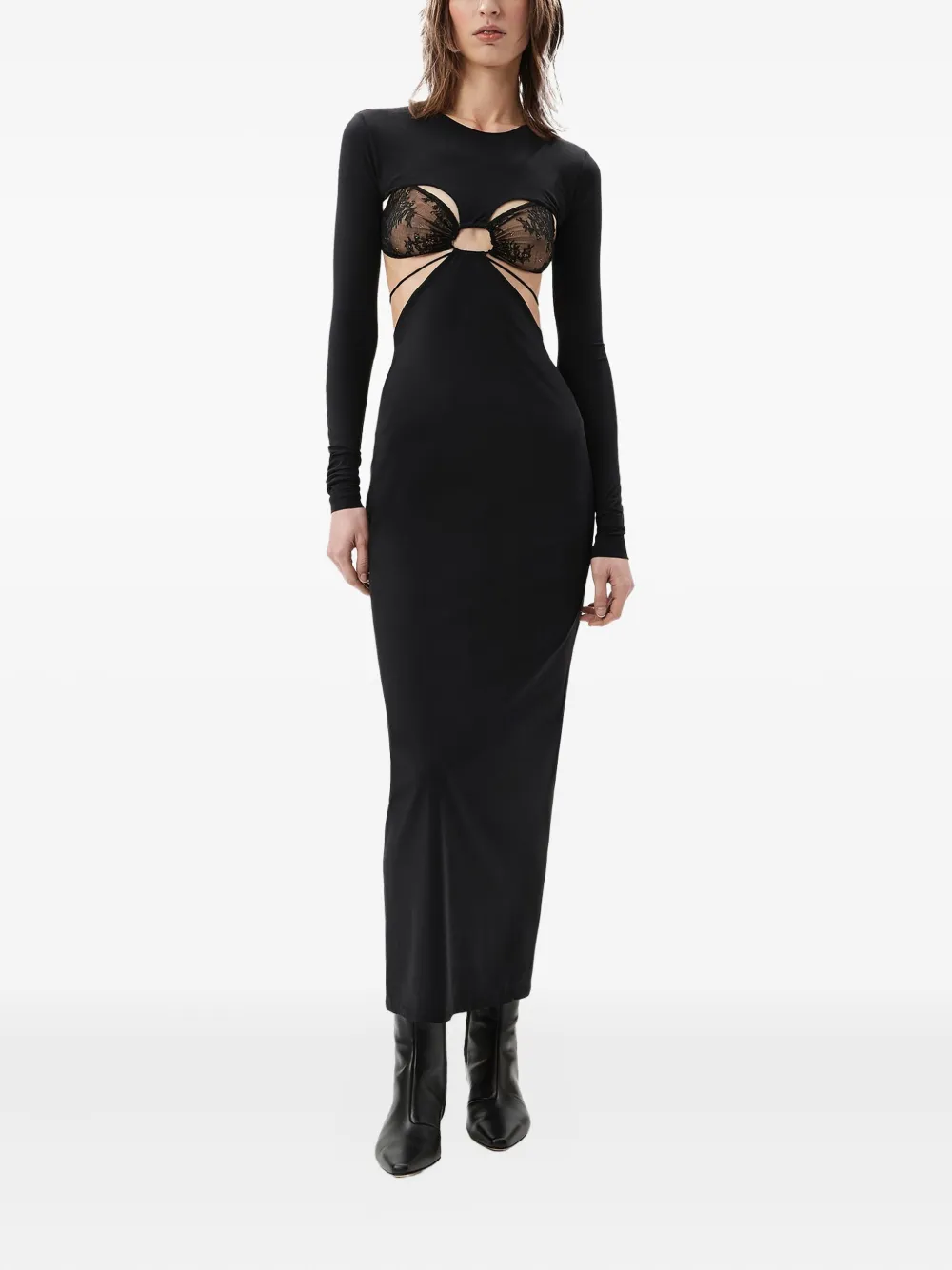 Amazuìn Dhemi Lace Cutout Dress In Black