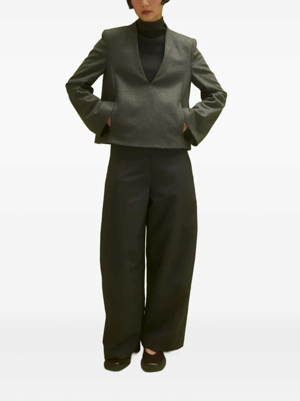 Annette Görtz Blouse met V-hals - Grijs