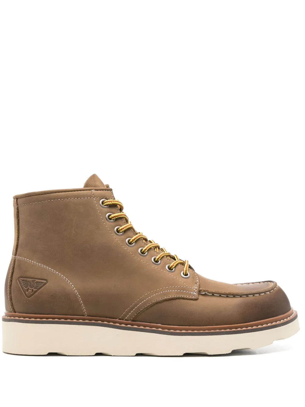 Docksteps Lace-up Leather Boots In Brown