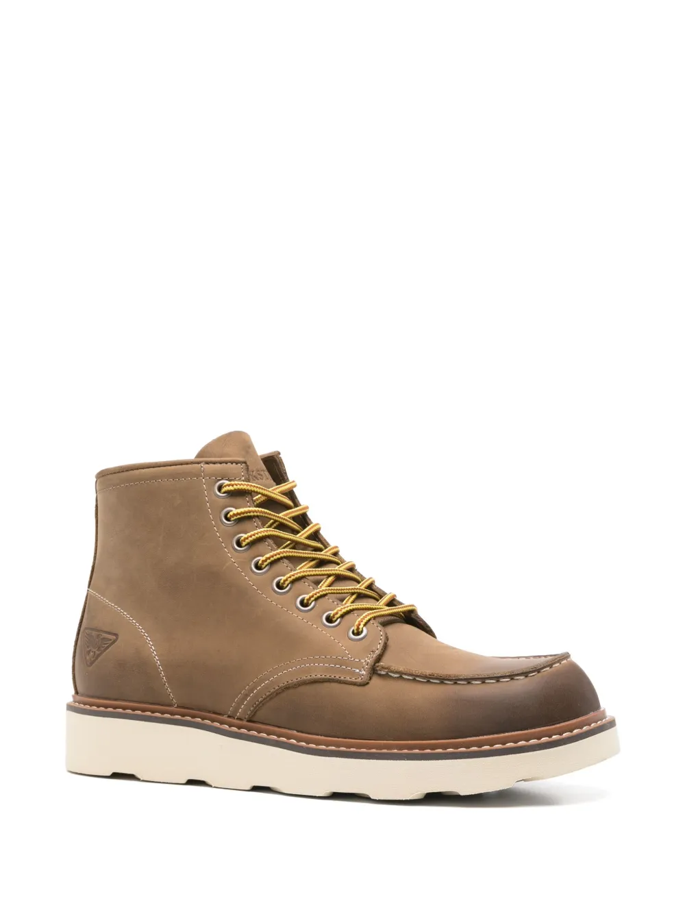 Docksteps Lace-up Leather Boots In Brown