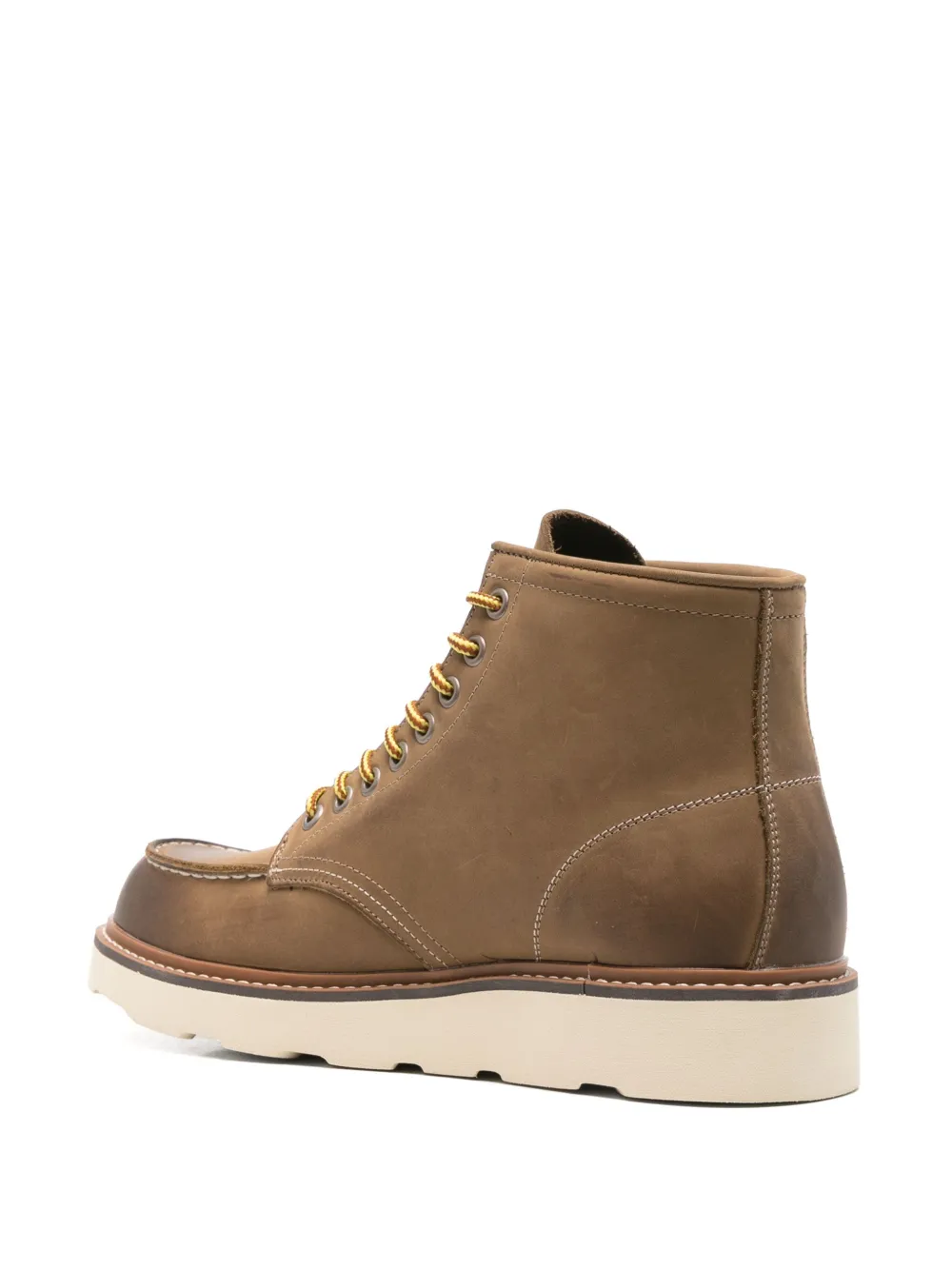 Docksteps Lace-up Leather Boots In Brown