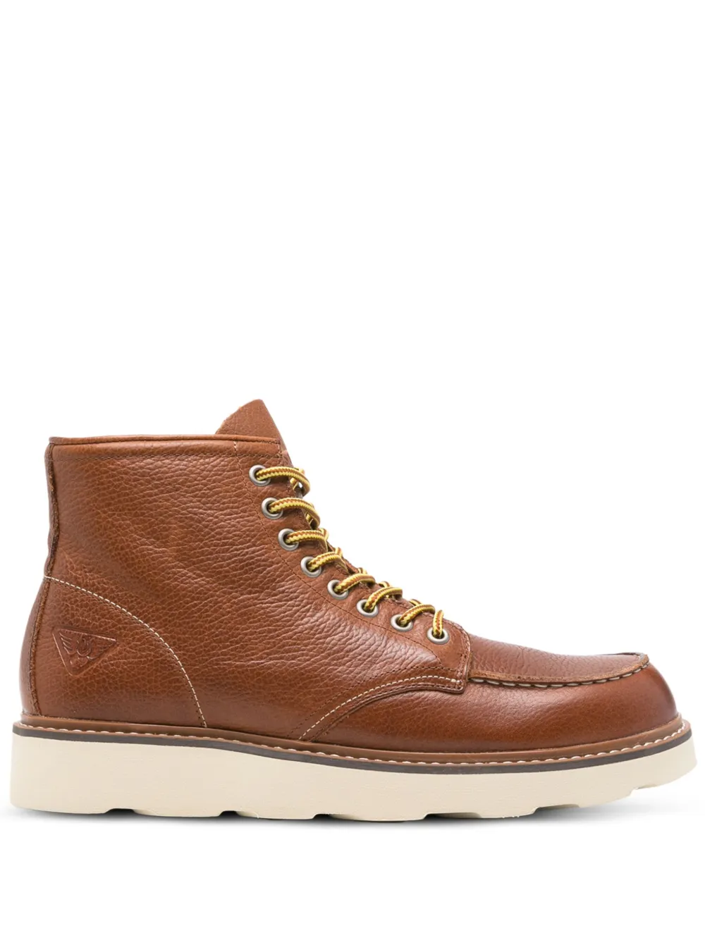 Docksteps Lace-up Leather Boots In Brown