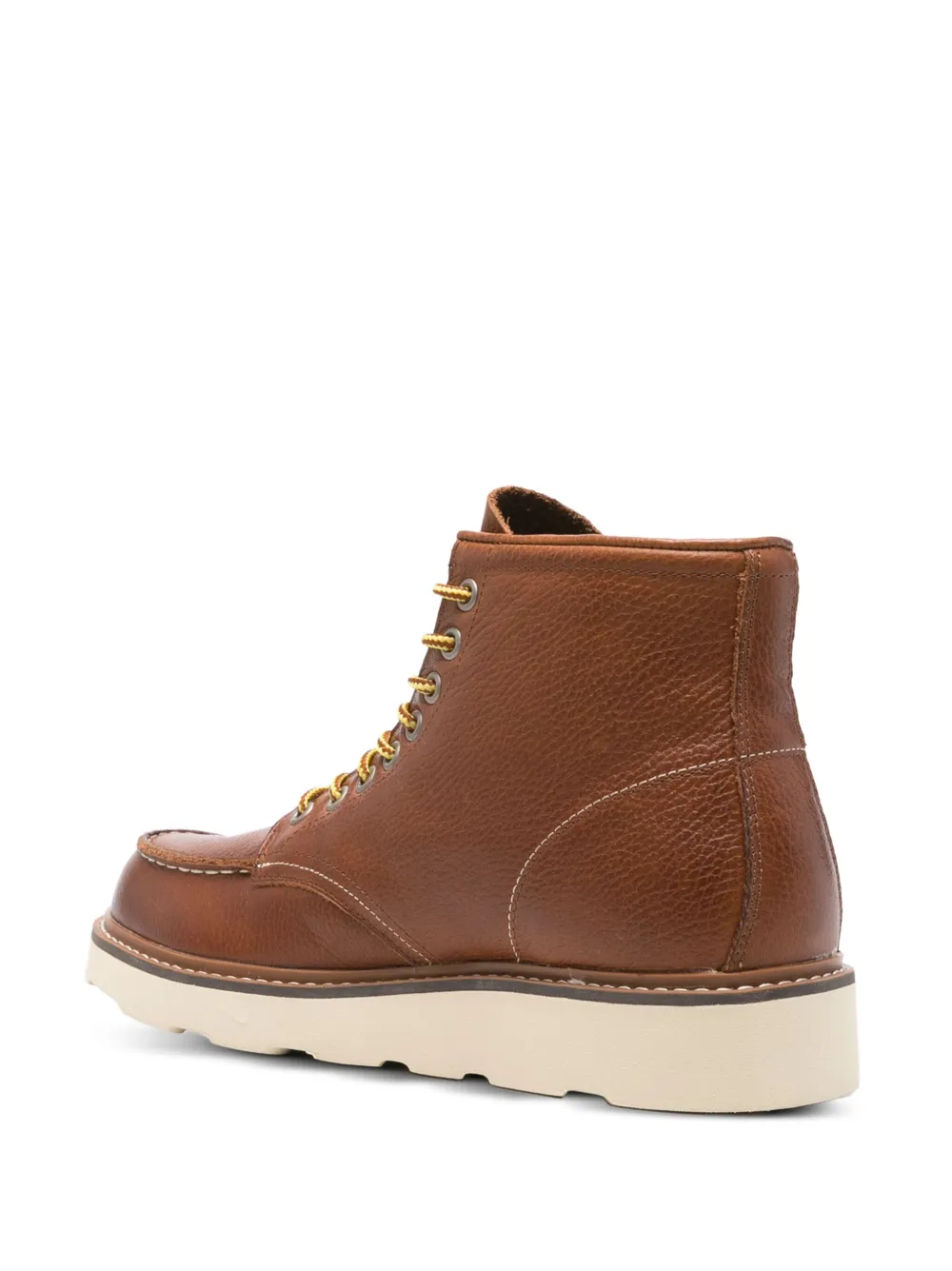 Docksteps Lace-up Leather Boots In Brown