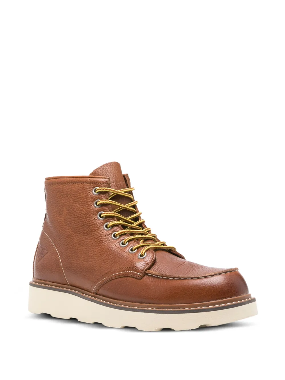 Docksteps Lace-up Leather Boots In Brown