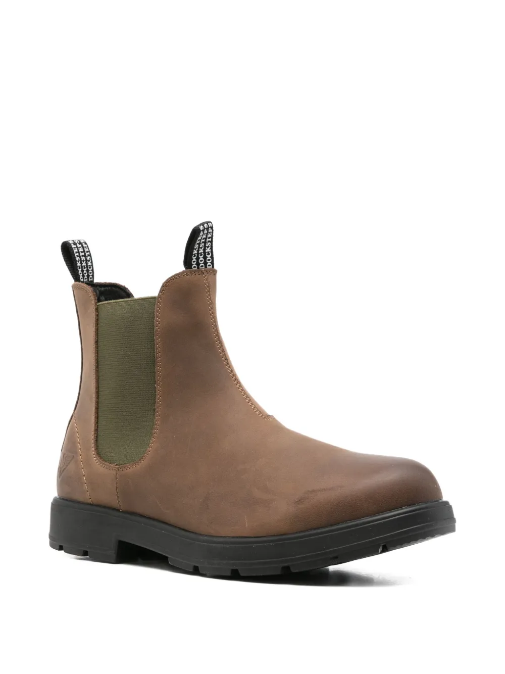 Docksteps Leather Chelsea Boots In Brown