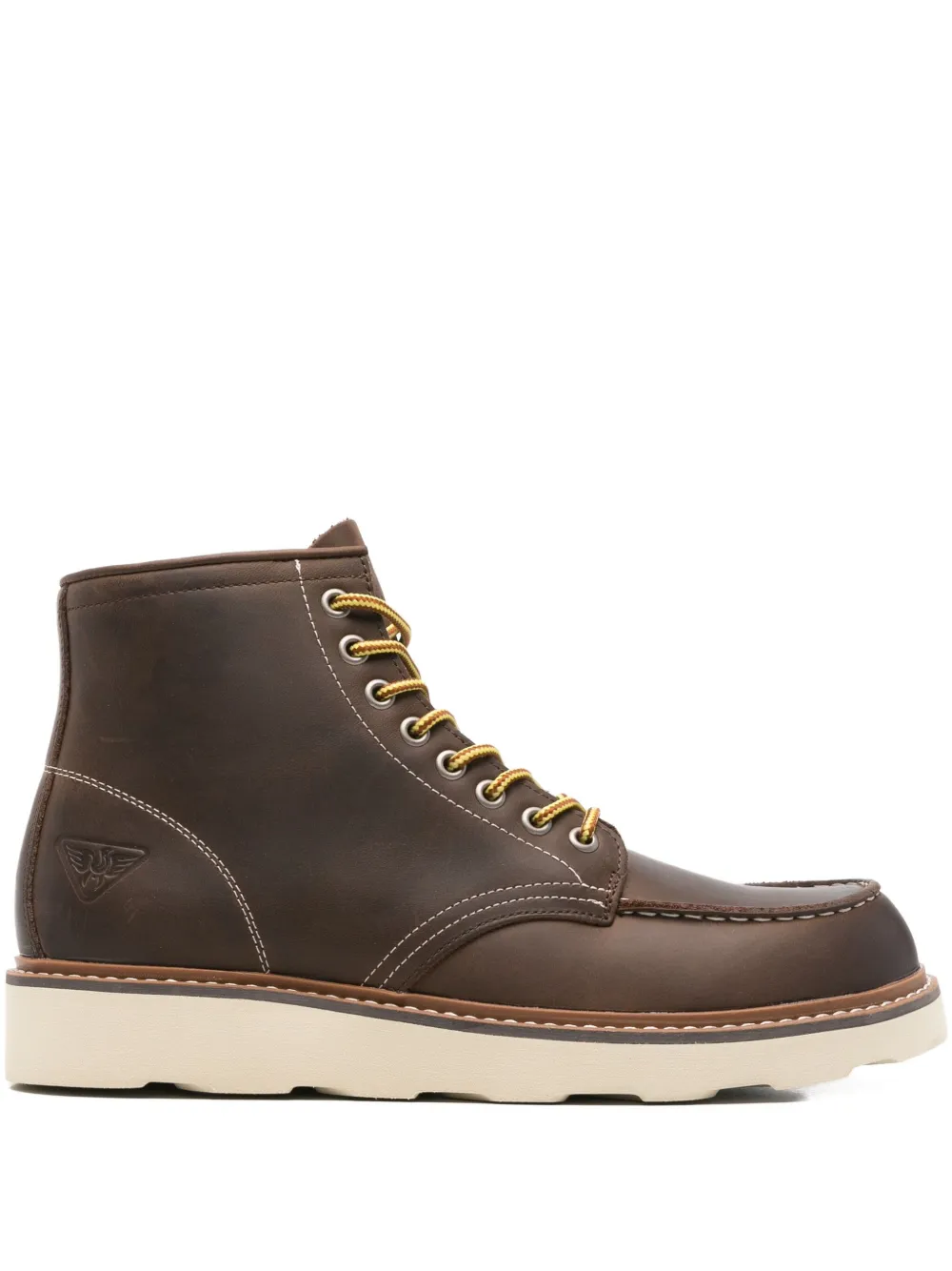 Docksteps Lace-up Leather Boots In Brown