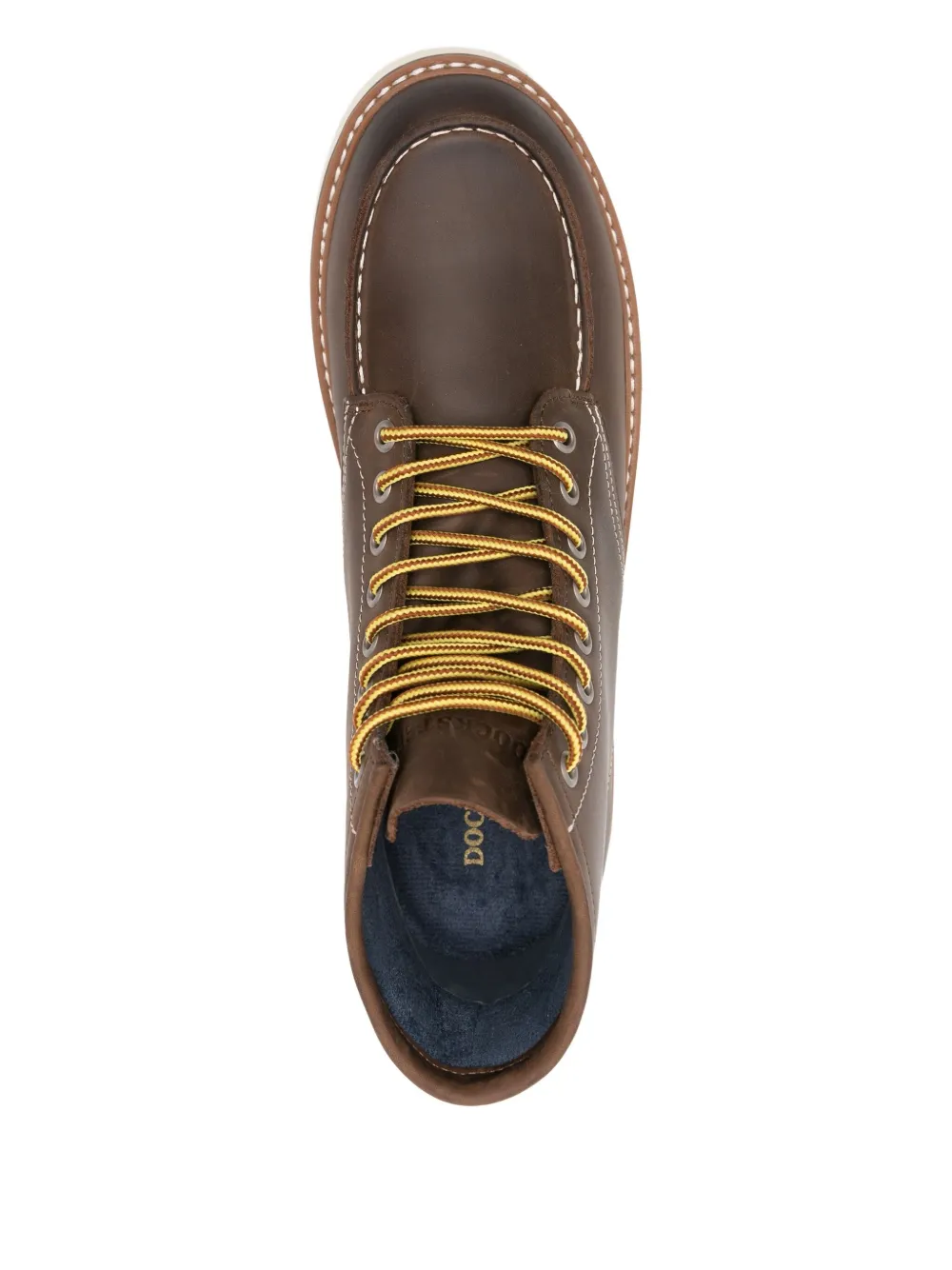 Docksteps Lace-up Leather Boots In Brown