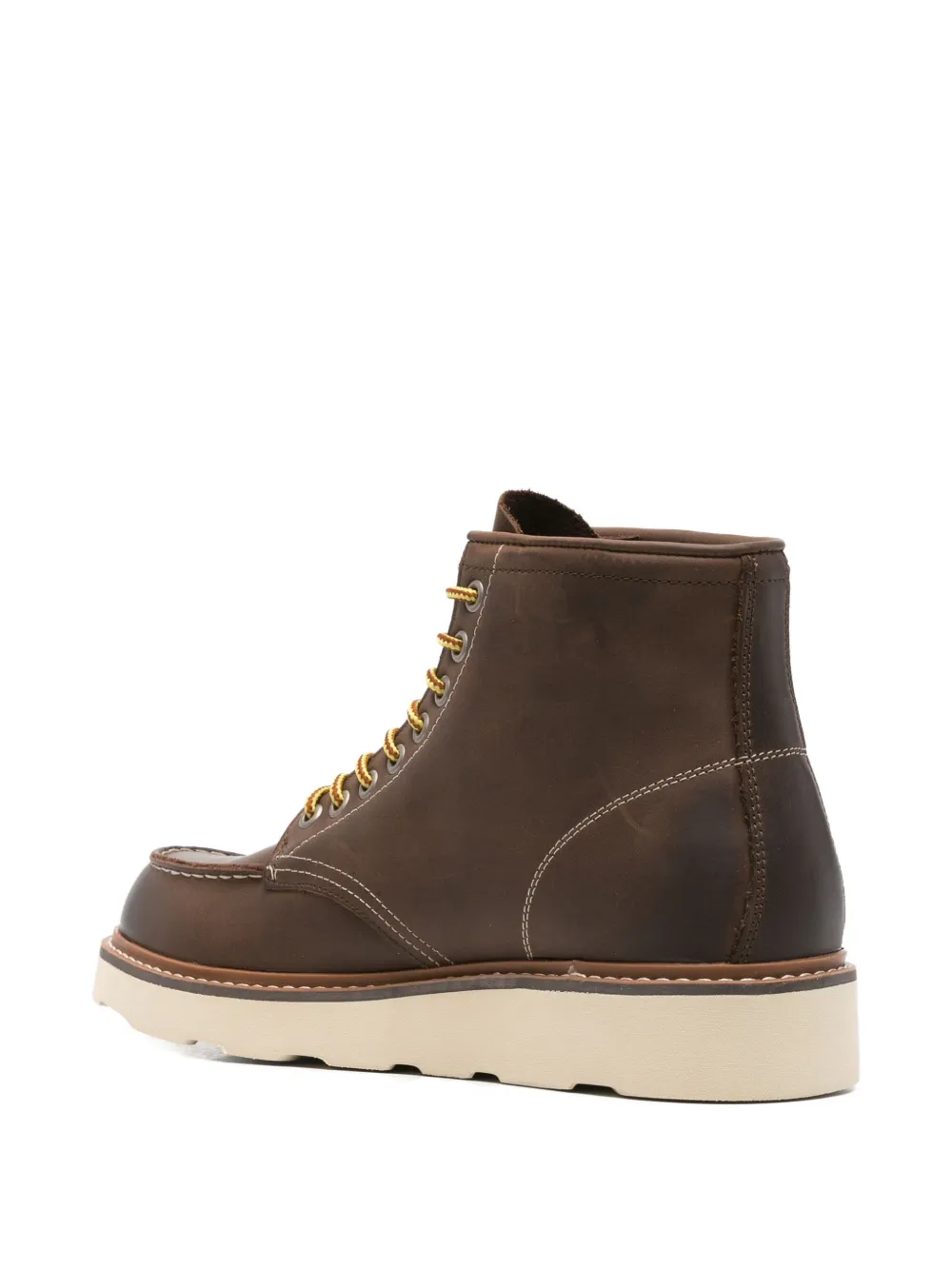 Docksteps Lace-up Leather Boots In Brown
