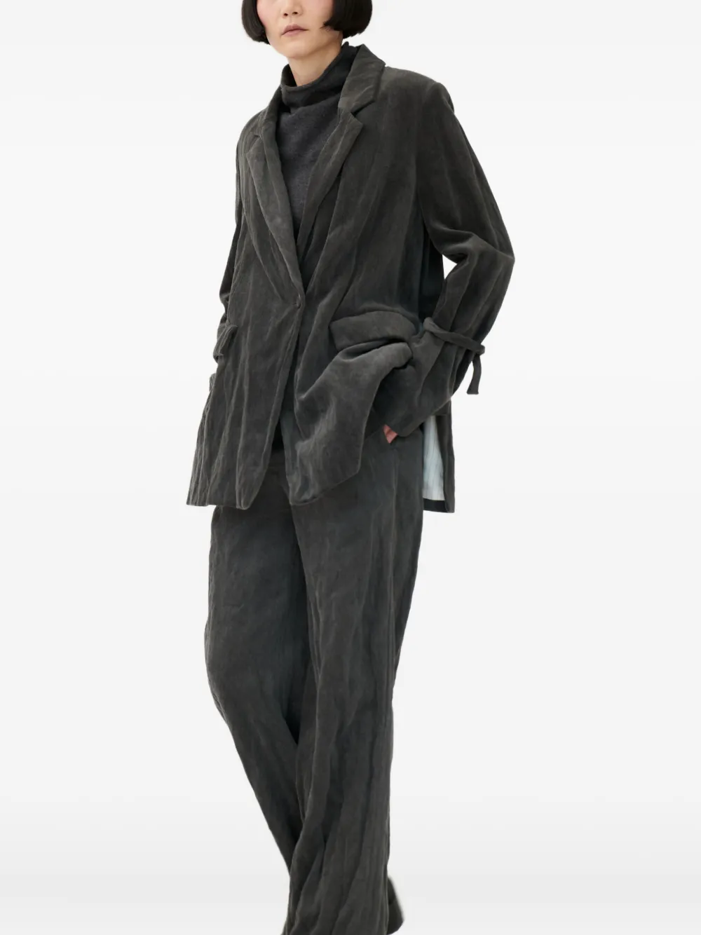 Annette Görtz Kina fifted jacket - グレー Annette Görtz Kina fifted jacket - グレー