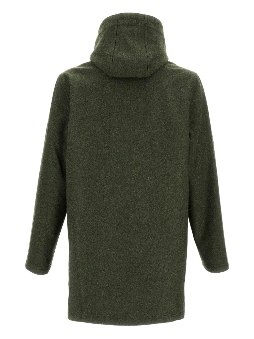 ALPE PIANO Wollen jas met capuchon Groen