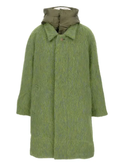 Tanaka Tanaka removable hood buttoned coat