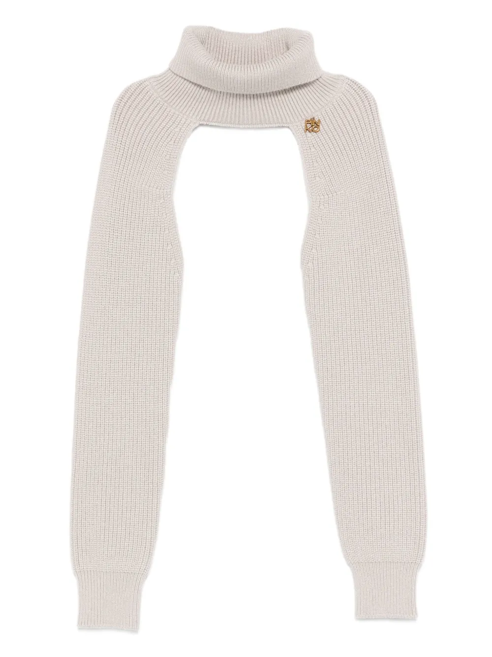 Pinko Kids roll-neck logo-plaque top | Neutrals | Image 1