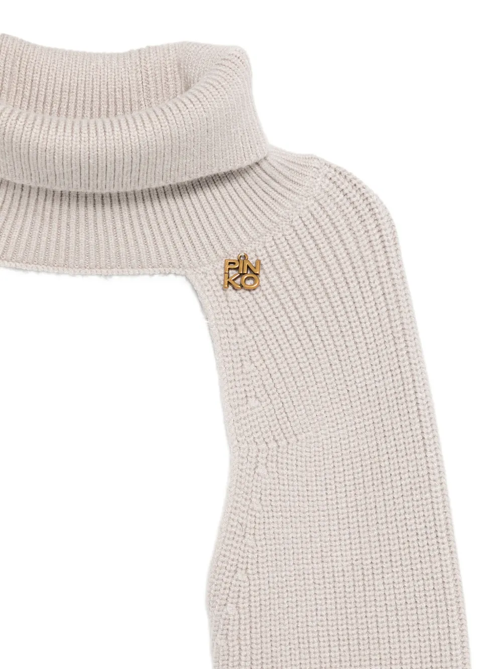 Pinko Kids Top met col en logoplakkaat Beige