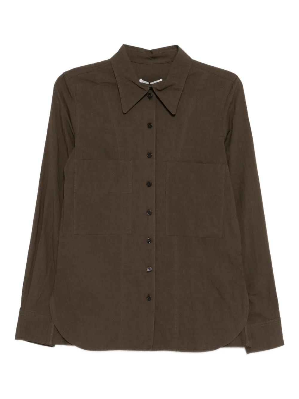 Low Classic Hemd in Knitteroptik - Braun