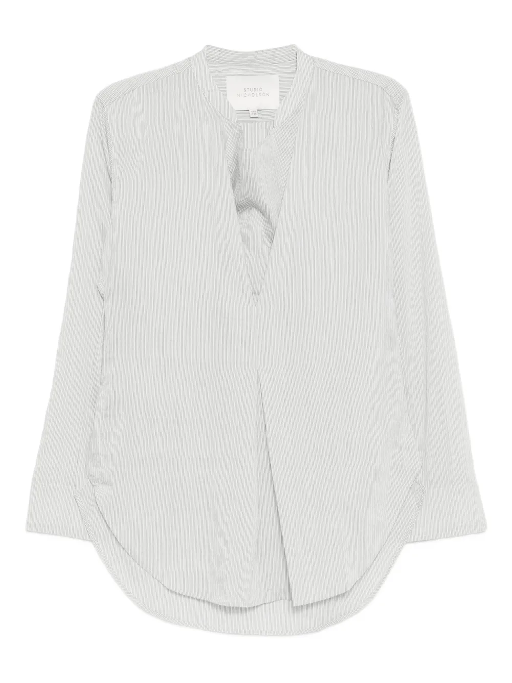 Studio Nicholson Gestreiftes Pampa-Oberteil mit Kreide - Weiß