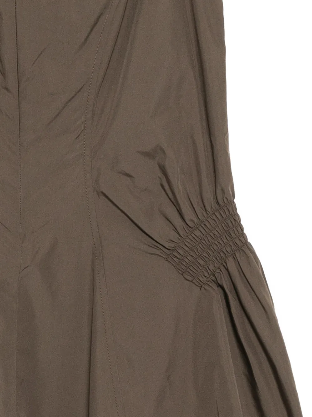  Low Classic Shirred Blouse Top - Green 