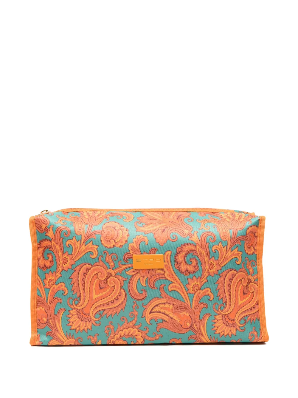 Etro Paisley-pattern Trapeze Makeup Bag In Blue