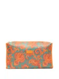 ETRO paisley-pattern trapeze makeup bag - Blue