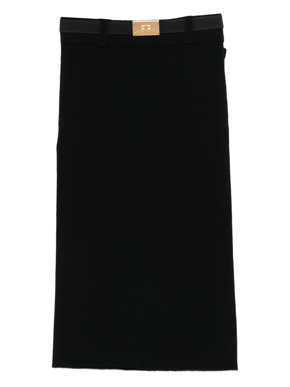 Elisabetta Franchi La Mia Bambina logo-plaque skirt | Black | Image 1