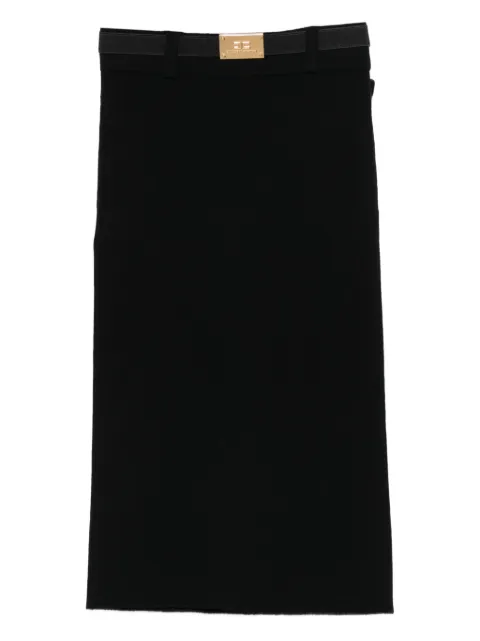 Elisabetta Franchi La Mia Bambina logo-plaque skirt