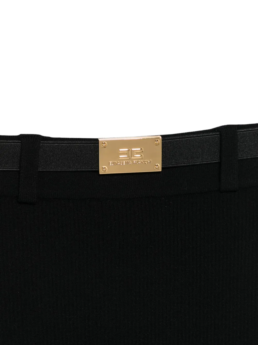 Elisabetta Franchi La Mia Bambina Rok met logoplakkaat Zwart