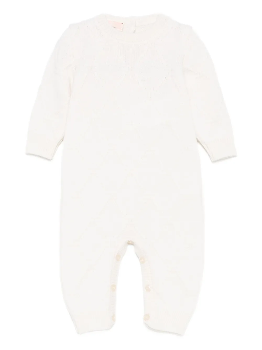 Elisabetta Franchi La Mia Bambina diamond-pattern babygrow | White | Image 1
