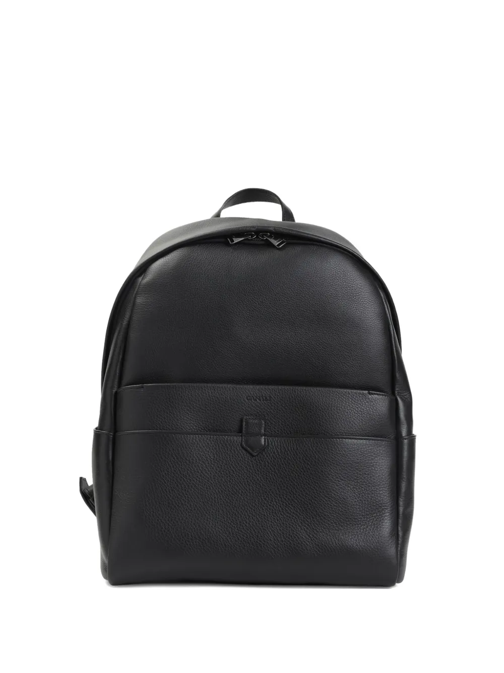 Canali zip leather backpack - ブラック Canali zip leather backpack - ブラック