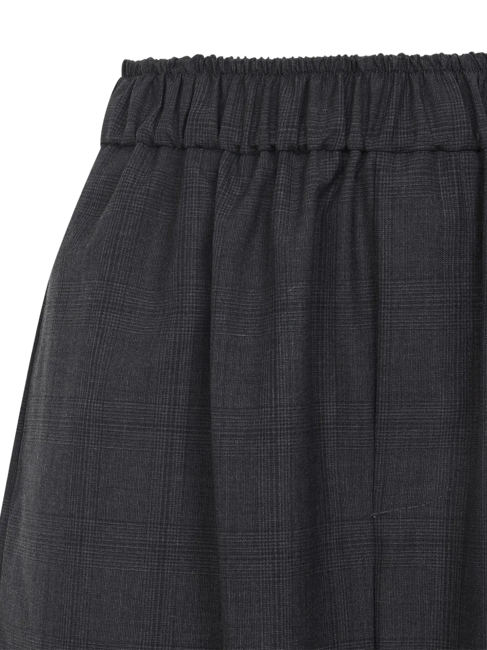 The Frankie Shop Dark Grey Virgin Wool Baxter Plaid Track Pants In Gray