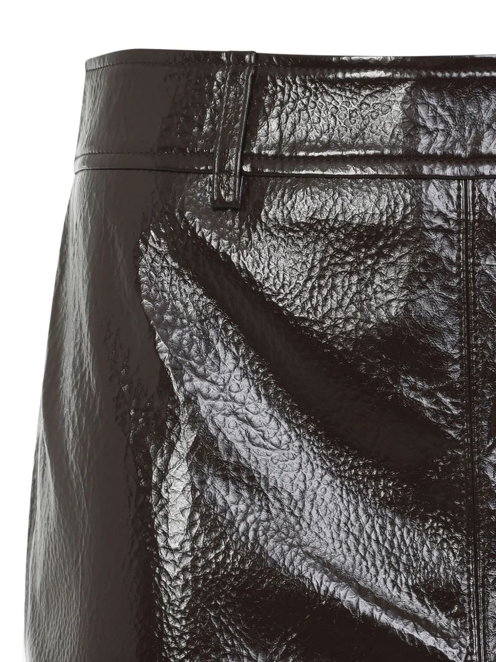 The Frankie Shop Crackled Pencil Skirt Textured Surface In Brown