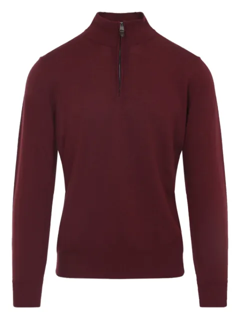 Canali zip-neck wool sweater
