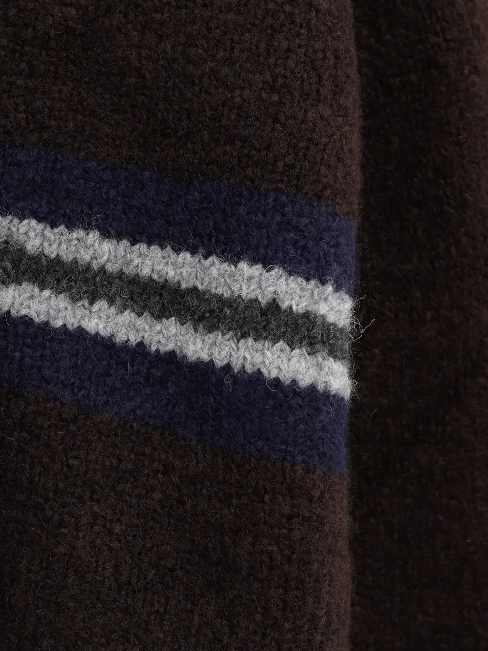 Paloma Wool Gestreepte trui met rits Bruin