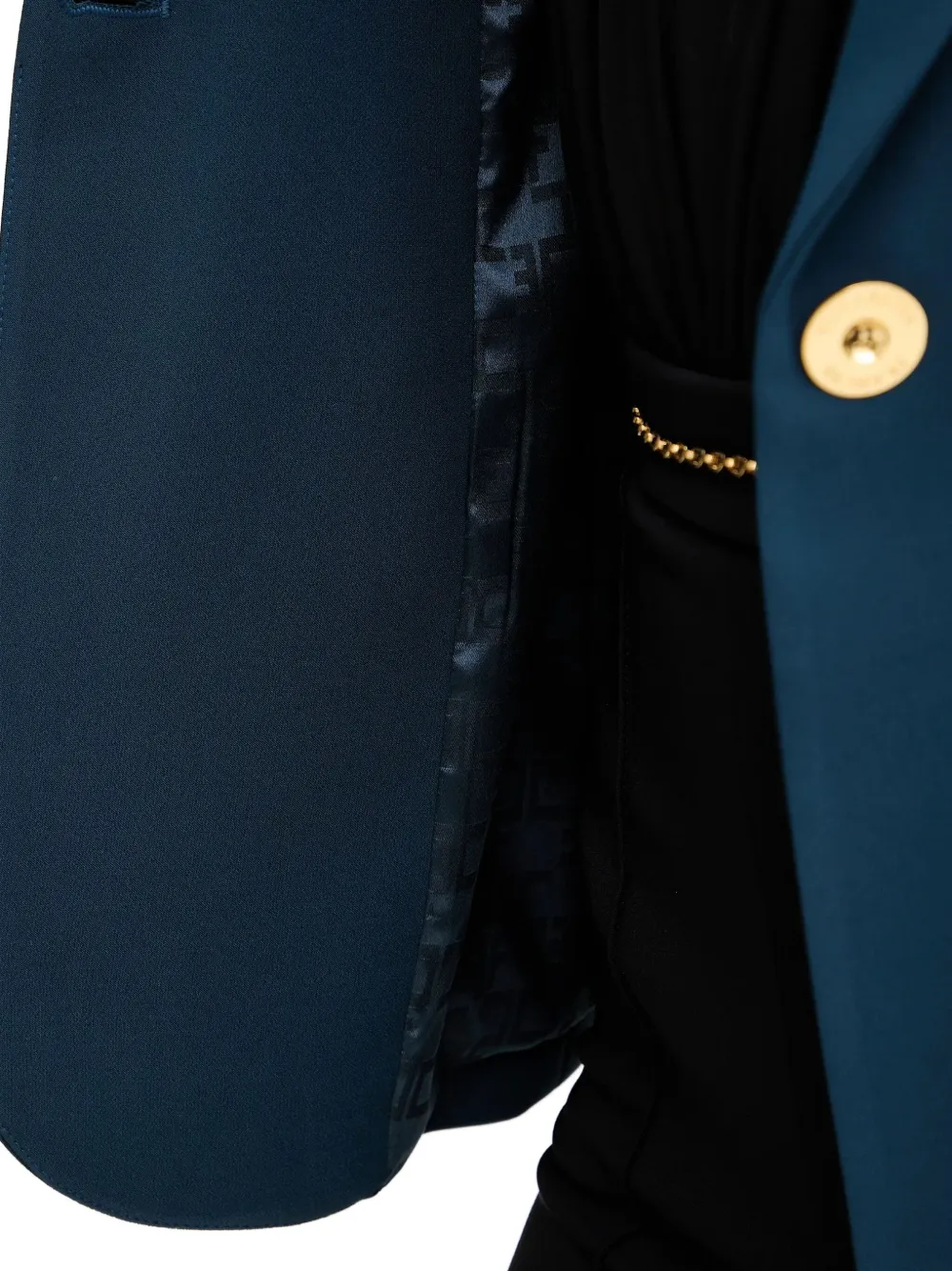 Elisabetta Franchi Button Embellished Blazer In Blue