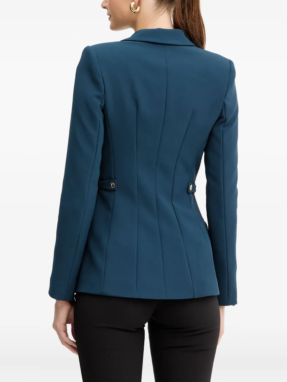 Elisabetta Franchi Button Embellished Blazer In Blue
