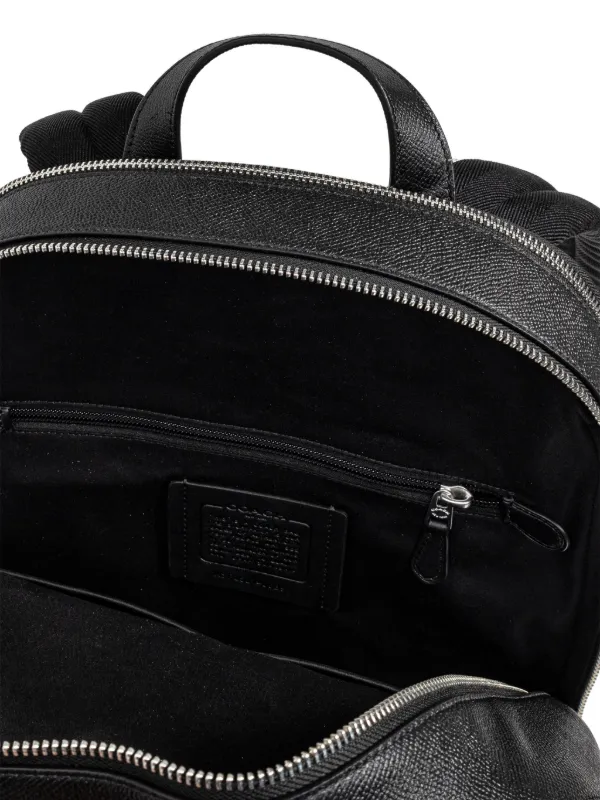 black coach backpack without zipper Men's Ridgewood Backpack, Black, One Size : Clothing, Shoes & Jewelry Refined pebble leather Inside zip cell phone and multifunction pockets Laptop compartment with zip closure Zip closure recycled polyester lining Top handle with 2 drop Outside zip pockets Adjustable shoulder straps Fits a 12 (zip compartment) or 13 (main compartment) laptop 10 3/4 (L) x 14 (H) x 5 1/4 (W) Style No. Coach Black Pebbled Leather Mini