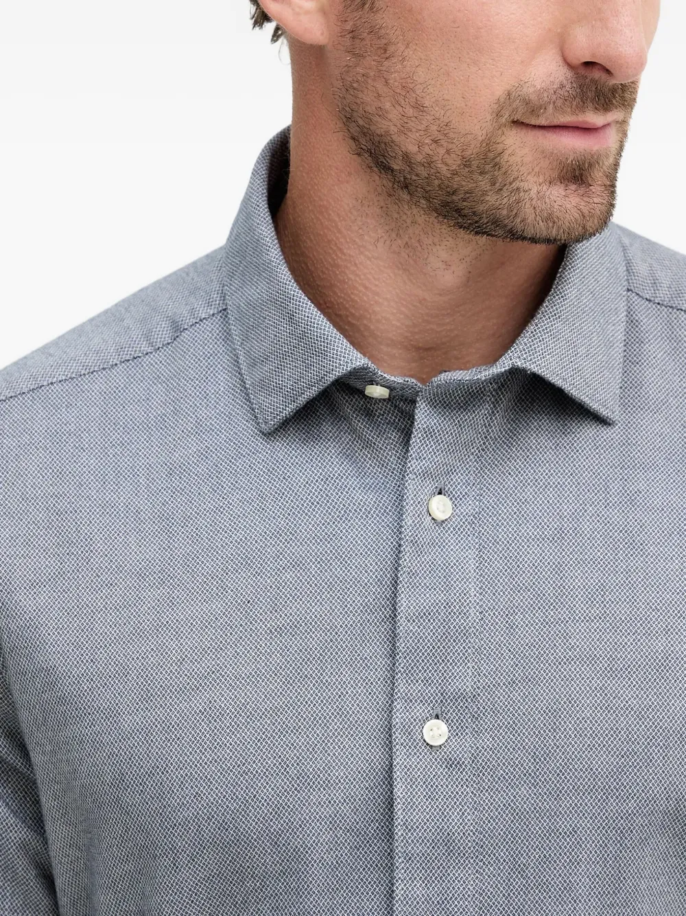 Barbour Elmfield Logo-detail Shirt In Blue