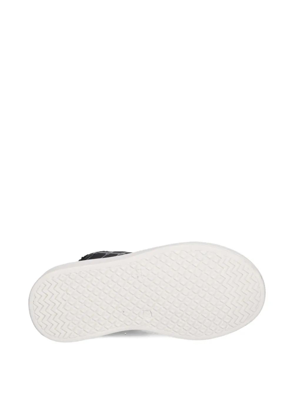 Elisabetta Franchi La Mia Bambina diamond-pattern lace-up sneakers Zwart