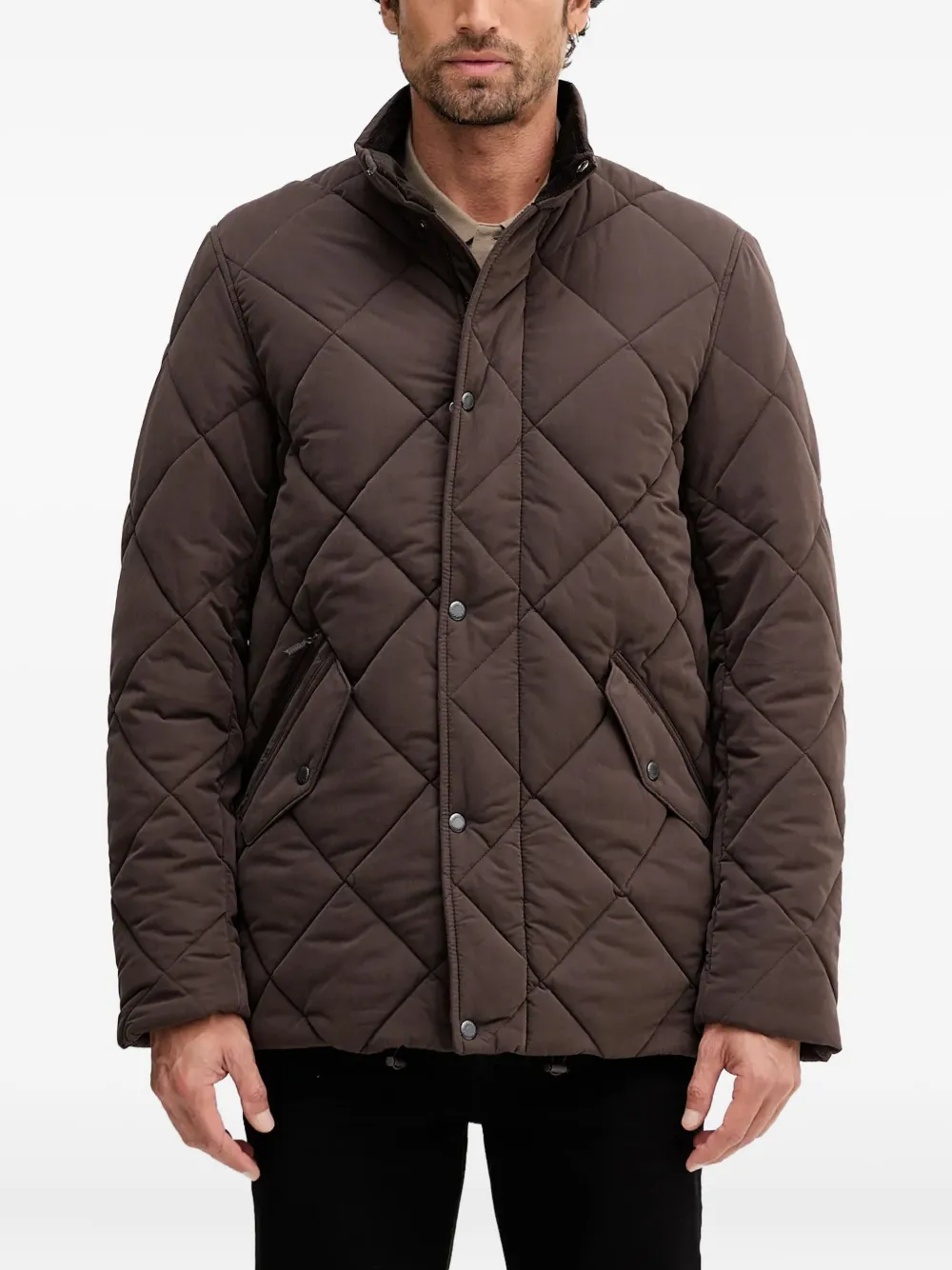 Barbour quilted buttoned jacket | Brown | Image 1