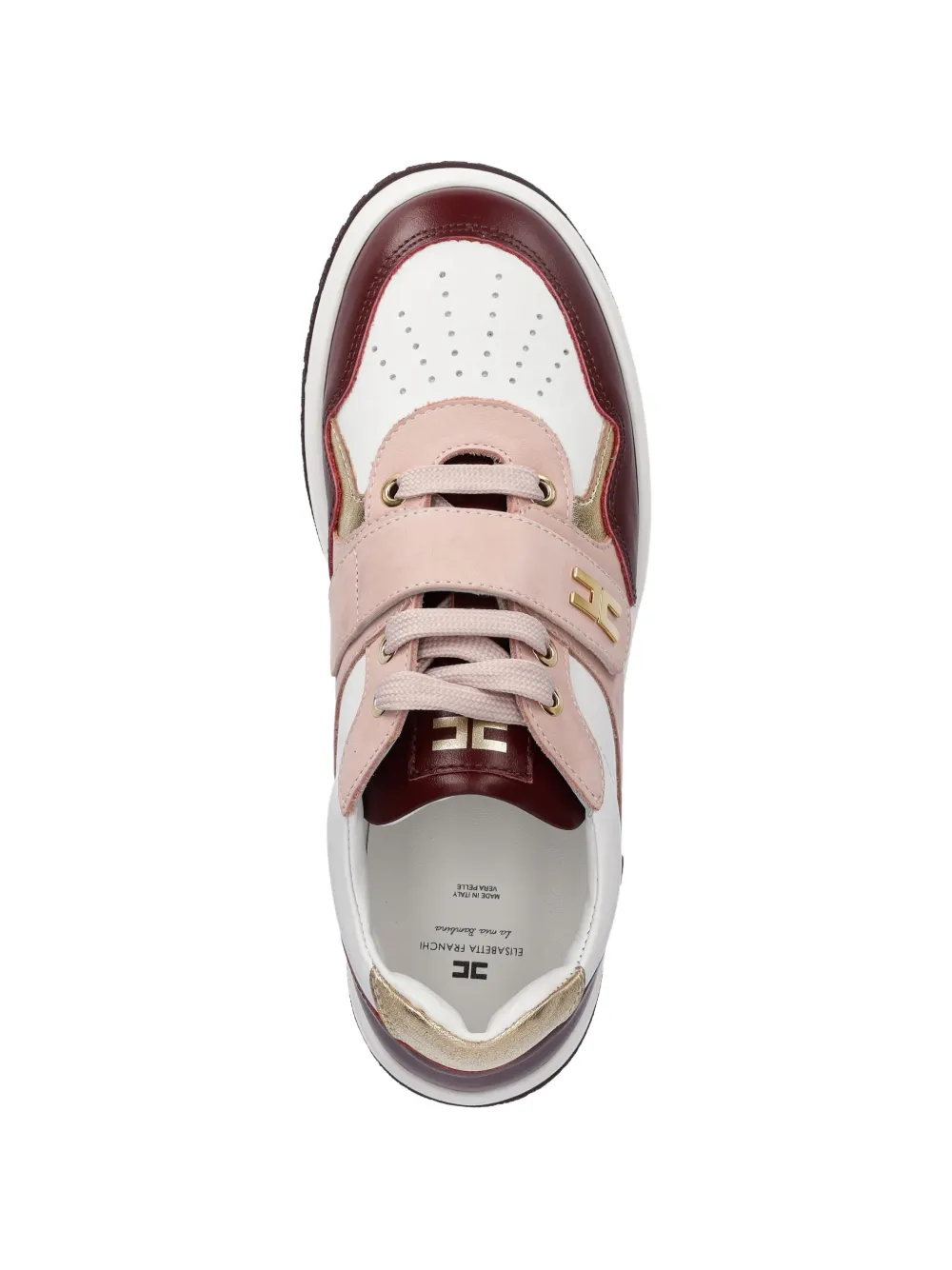 Elisabetta Franchi La Mia Bambina leather sneakers Wit