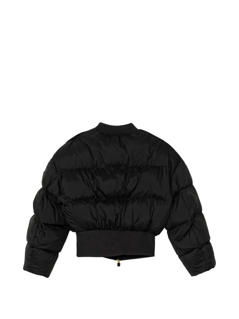 Elisabetta Franchi La Mia Bambina Donsjack met rits Zwart