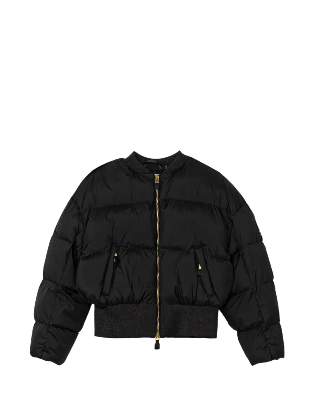 Elisabetta Franchi La Mia Bambina zip-up puffer jacket - Nero
