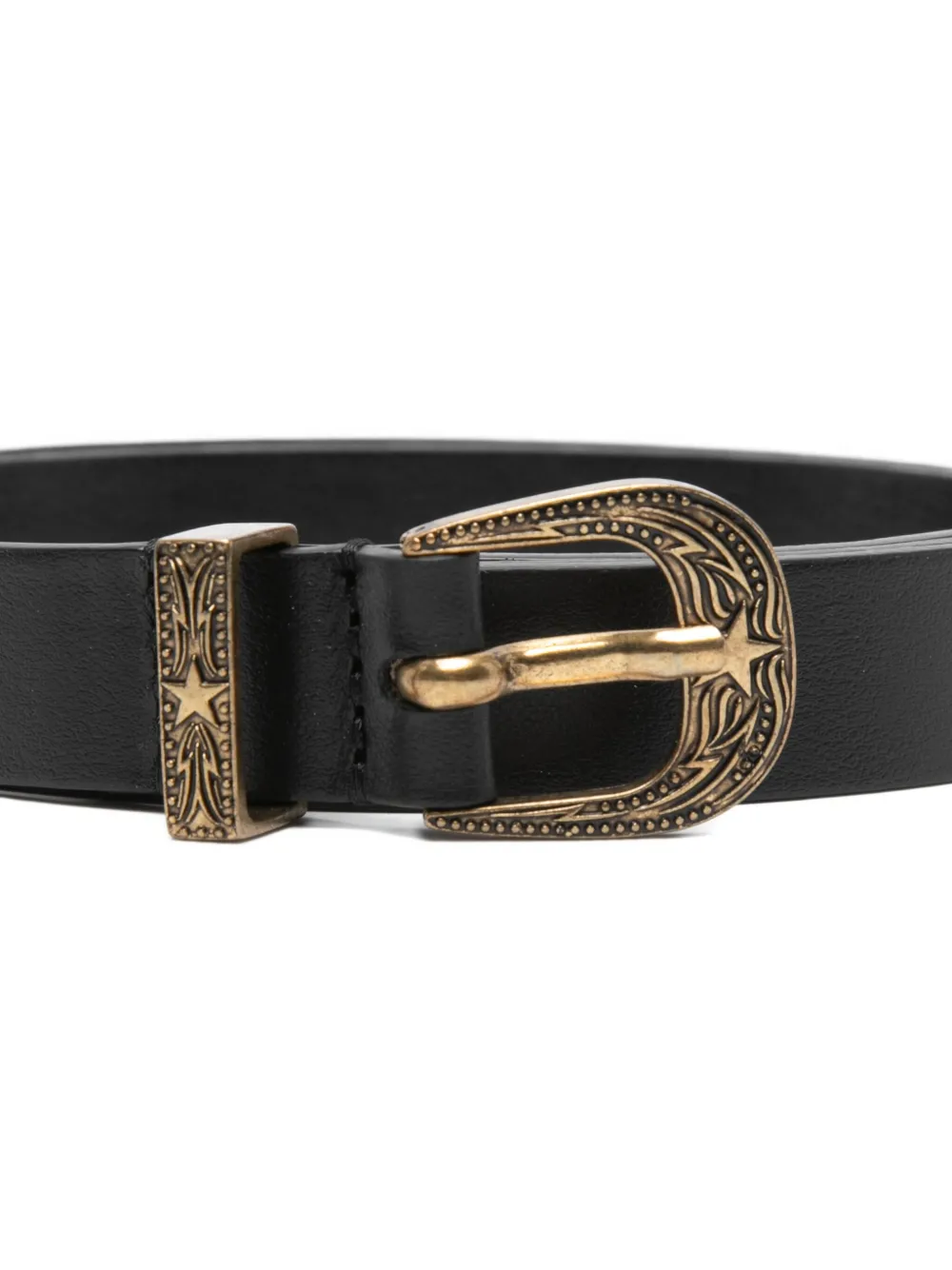 Dondup Star-detail Buckle Belt In Black