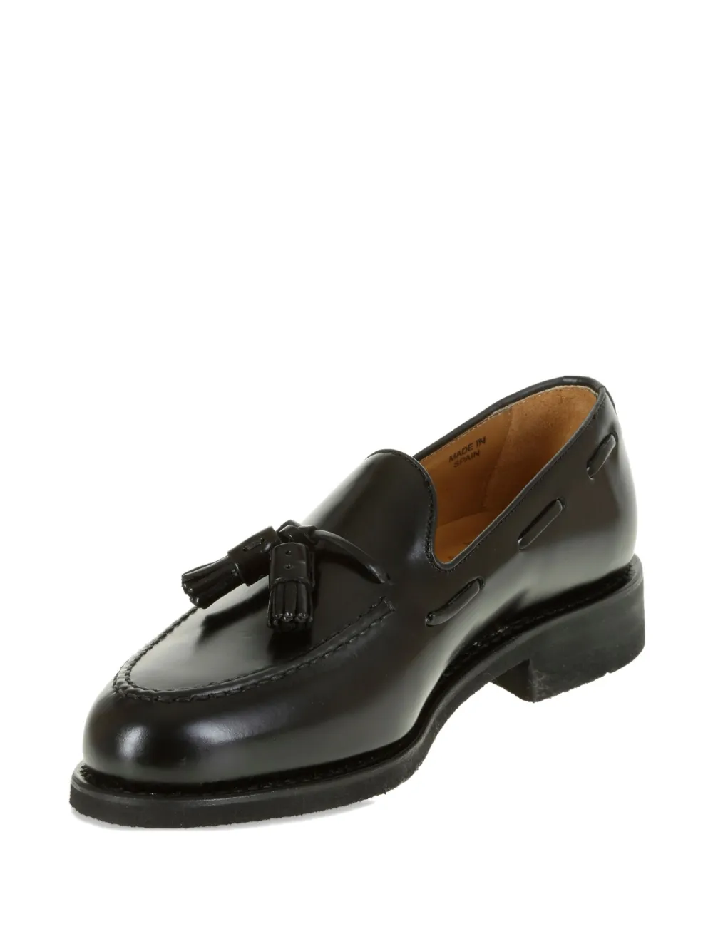 Berwick Shoes Leren loafers met kwastje BLACK
