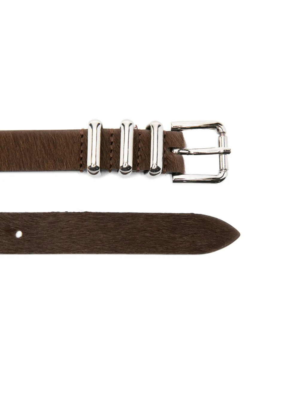 DONDUP Harige riem - Bruin